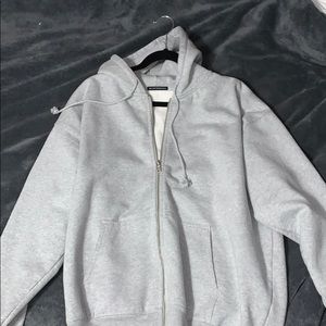 brandy melville over sized zip up hoodie